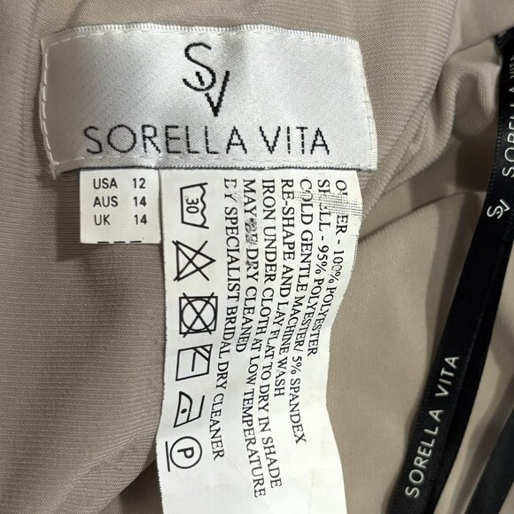 Sorella Vita Chiffon Dress with Back Satin Bow - Size 12 - Picture 6 of 6